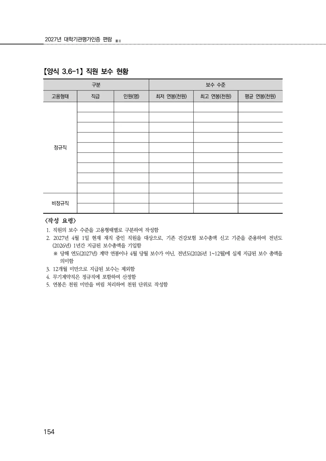 2027년 대학기관평가인증 편람 154쪽