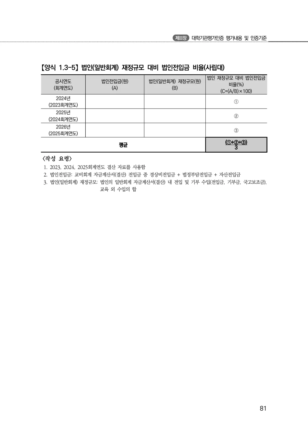 2027년 대학기관평가인증 편람 81쪽